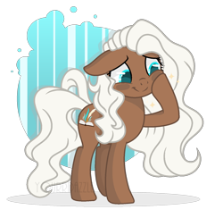 Size: 1024x1001 | Tagged: safe, artist:yourrdazzle, base used, oc, oc only, oc:serene woods, parent:fluttershy, parent:trouble shoes, parents:troubleshy, species:earth pony, species:pony, female, mare, offspring, simple background, solo, transparent background