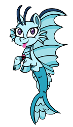Size: 520x904 | Tagged: safe, artist:venomous-cookietwt, character:sonata dusk, species:siren, my little pony:pony life, cloven hooves, cute, female, fins, fish tail, gem, scales, simple background, siren gem, solo, sonatabetes, tongue out, transparent background