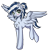 Size: 973x1000 | Tagged: safe, artist:maxiclouds, oc, oc:maxi, species:pegasus, species:pony, 2020 community collab, derpibooru community collaboration, blushing, chest fluff, cute, ear fluff, female, fluffy, leg fluff, looking at you, ocbetes, ponytail, simple background, smiling, solo, spread wings, transparent background, wing fluff, wings