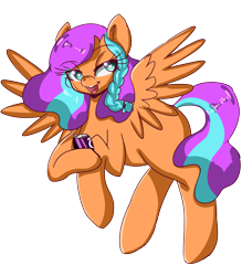Size: 2450x2800 | Tagged: safe, artist:floralshitpost, oc, oc:frootloop, species:pegasus, species:pony, 2020 community collab, derpibooru community collaboration, alcohol, beer, cell shaded, female, heart eyes, mare, open mouth, pegasus oc, simple background, solo, transparent background, wingding eyes
