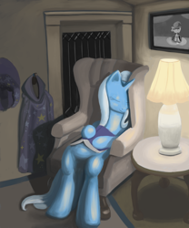 Size: 1000x1200 | Tagged: safe, artist:drakmire, character:trixie, book, happy, sitting, sleeping, smiling