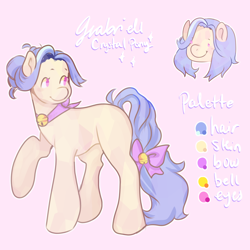Size: 2000x2000 | Tagged: safe, artist:poofindi, oc, oc:gabriell, species:crystal pony, reference sheet