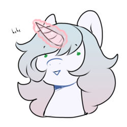 Size: 2000x2000 | Tagged: safe, artist:poofindi, oc, oc only, oc:minty, species:pony, species:unicorn, bust, magic, simple background, solo, transparent background