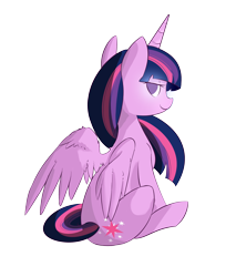 Size: 2600x3050 | Tagged: safe, artist:fikakorv, character:twilight sparkle, character:twilight sparkle (alicorn), species:alicorn, species:pony, cute, glowing eyes, looking at you, smiling, twiabetes