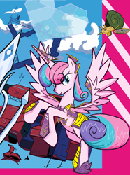 Size: 1185x1595 | Tagged: safe, artist:sallycars, character:princess flurry heart, species:alicorn, species:pony, female, flurry heart pearl of battle, older, older flurry heart, ship, solo, whammy