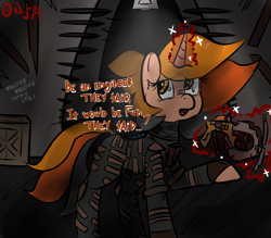 Size: 4000x3500 | Tagged: safe, artist:mjsw, oc, oc:majuvelliy, species:pony, species:unicorn, crossover, dead space, magic, monologue, scared, solo