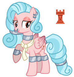 Size: 1280x1322 | Tagged: safe, artist:venomous-cookietwt, character:cozy glow, species:pegasus, species:pony, clothing, collar, cuffs, ear piercing, earring, female, implied cozirek, jewelry, nose piercing, nose ring, older, older cozy glow, piercing, scarf, show accurate, simple background, solo, tailcuff, transparent background