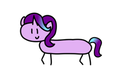 Size: 758x457 | Tagged: safe, artist:round trip, character:starlight glimmer, species:pony, species:unicorn, female, in a nutshell, long glimmer, long pony, meme, simple background, solo, stick pony, stickmare, stoplight (nutshell), white background