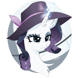 Size: 1000x1000 | Tagged: safe, artist:willoillo, character:rarity, species:pony, species:unicorn, episode:rarity investigates, g4, my little pony: friendship is magic, chest fluff, clothing, female, hat, simple background, solo, transparent background