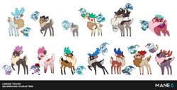 Size: 800x409 | Tagged: safe, artist:lindsay towns, artist:mane6, community related, species:deer, species:reindeer, them's fightin' herds, antlers, background character, fluffy, official art, pomfy, simple background, stronghoof hoofstrong, white background, winter sprite