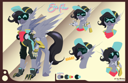 Size: 1224x792 | Tagged: safe, artist:willoillo, oc, oc:ebb flow, species:hippogriff, hippogriff oc, reference sheet, sierra nevada, simple background, solo