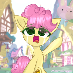 Size: 1080x1080 | Tagged: safe, artist:memengla, character:li'l cheese, species:earth pony, species:pony, episode:the last problem, g4, my little pony: friendship is magic, balloon, colt, crying, male, sad, solo, tragedy