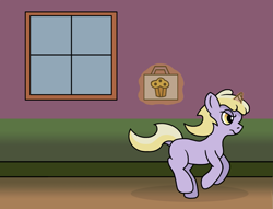 Size: 1459x1114 | Tagged: safe, artist:gogglesparks, character:dinky hooves, species:pony, species:unicorn, female, filly, frown, levitation, magic, magic aura, running, solo, telekinesis