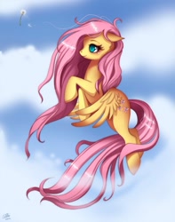 Size: 797x1012 | Tagged: dead source, safe, artist:ruhje, character:fluttershy, species:pegasus, species:pony, beautiful, cute, female, floppy ears, flying, mare, no pupils, shyabetes, solo