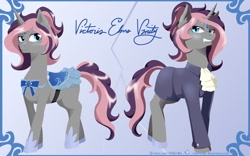 Size: 1280x800 | Tagged: safe, artist:willoillo, oc, oc only, oc:victoria vanity, species:pony, species:unicorn, horn, reference sheet, simple background, unicorn oc