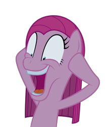 Size: 3269x3678 | Tagged: safe, artist:atmospark, character:pinkamena diane pie, character:pinkie pie, female, simple background, solo, style emulation, transparent background, vector, zutheskunk style