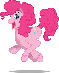 Size: 6007x7330 | Tagged: safe, artist:baka-neku, artist:kaijusamurai, character:pinkie pie, species:earth pony, species:pony, absurd resolution, female, mare, open mouth, simple background, solo, transparent background, unshorn fetlocks, vector