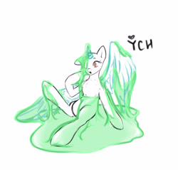 Size: 6588x6288 | Tagged: safe, artist:dark_nidus, species:pony, advertisement, commission, slime, solo, your character here