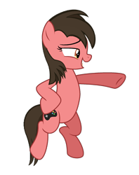 Size: 1210x1531 | Tagged: safe, artist:ponyrailartist, oc, oc only, oc:ace play, oc:cutie e, species:earth pony, species:pony, pointing, rule 63