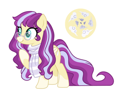Size: 1024x799 | Tagged: safe, artist:yourrdazzle, oc, oc only, oc:serenity sound, species:pegasus, species:pony, clothing, glasses, scarf, simple background, solo, transparent background