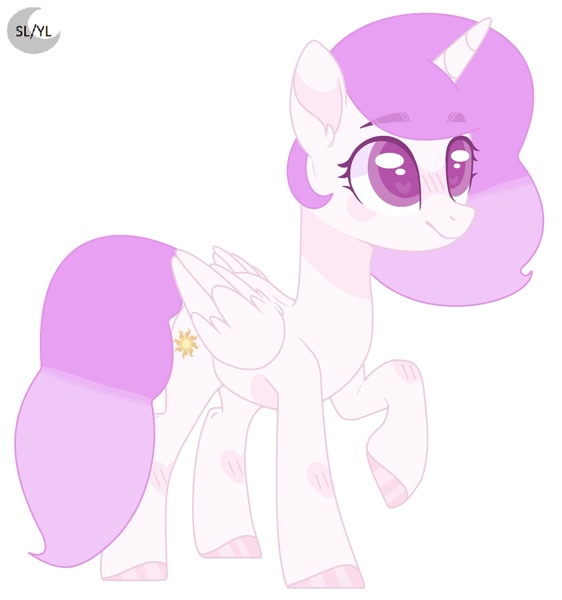 2413870 - safe, artist:princesslunayay, character:princess celestia,  species:alicorn, species:pony, base used, colored eyebrows, colored  eyelashes, colored pupils, cute, cutelestia, eyebrows visible through hair,  female, happy, logo, mare, pink-mane ...