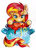 Size: 770x1063 | Tagged: safe, artist:lailyren, character:sunset shimmer, species:pony, species:unicorn, g4, female, food, pasta, solo, spaghetti