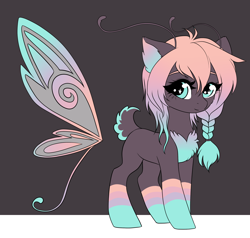 Size: 1920x1830 | Tagged: safe, artist:kxttponies, oc, oc only, species:pony, g4, female, floating wings, grottoling, looking at you, original species, solo, wings