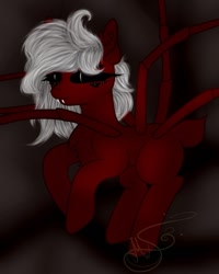 Size: 775x969 | Tagged: safe, alternate version, artist:nel_liddell, oc, oc only, species:pony, g4, monster pony, original species, signature, solo, spiderpony