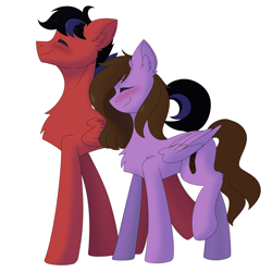 Size: 2222x2222 | Tagged: safe, artist:itazurana, oc, oc only, oc:luckyshot, oc:scribble draws, species:pegasus, species:pony, g4, luckyscribble, simple background, transparent background