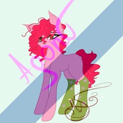 Size: 861x861 | Tagged: safe, artist:nel_liddell, oc, oc only, species:earth pony, species:pony, g4, clothing, earth pony oc, signature, socks, solo, watermark