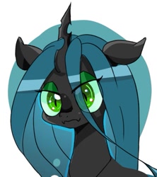 Size: 515x581 | Tagged: safe, artist:tomizawa96, character:queen chrysalis, species:changeling, g4, bust, changeling queen, female, portrait, simple background, solo, white background