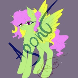 Size: 838x838 | Tagged: safe, artist:nel_liddell, oc, oc only, species:pegasus, species:pony, g4, chest fluff, heterochromia, pegasus oc, signature, solo, watermark, wings