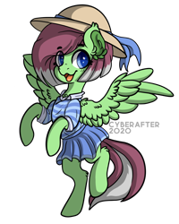 Size: 4000x5000 | Tagged: safe, artist:cyberafter, oc, oc:watermelon success, species:pegasus, species:pony, g4, clothing, hat, simple background, transparent background