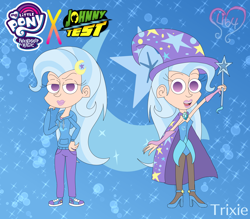 Size: 4032x3524 | Tagged: safe, artist:lumi-infinite64, character:trixie, species:human, g4, crossover, humanized, johnny test