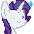 Size: 50x50 | Tagged: safe, artist:cuttycommando, character:rarity, animated, female, icon