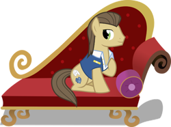 Size: 500x372 | Tagged: dead source, safe, artist:toughbluff, character:davenport, background pony, couch, fainting couch, simple background, transparent background, vector