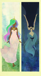 Size: 456x841 | Tagged: safe, artist:tinrobo, character:princess celestia, character:princess luna, humanized, princess, sisters