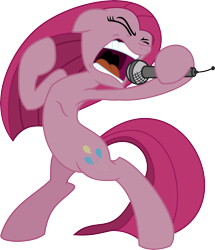 Size: 6000x6990 | Tagged: safe, artist:ceehoff, artist:patec, character:pinkamena diane pie, character:pinkie pie, .svg available, absurd resolution, female, simple background, singing, solo, transparent background, vector