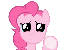 Size: 2822x1994 | Tagged: safe, artist:misterbrony, character:pinkie pie, species:earth pony, species:pony, g4, against glass, female, fourth wall, looking at you, mare, paint.net, puppy dog eyes, sad, simple background, solo, transparent background