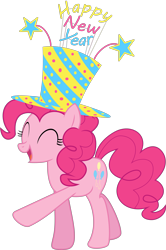 Size: 6507x9780 | Tagged: safe, artist:emedina13, character:pinkie pie, episode:party of one, g4, my little pony: friendship is magic, absurd resolution, new year, simple background, transparent background, vector