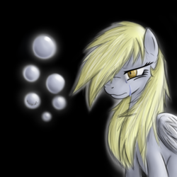 Size: 900x900 | Tagged: safe, artist:microgrid, character:derpy hooves, species:pegasus, species:pony, bubble, crying, cutie mark, epic derpy, female, mare, sad, solo