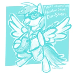 Size: 500x500 | Tagged: safe, artist:clorin spats, character:rainbow dash, disco bandit, kingdom of loathing