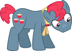 Size: 1280x916 | Tagged: safe, artist:toughbluff, character:apple split, species:earth pony, species:pony, episode:apple family reunion, g4, my little pony: friendship is magic, apple family member, looking down, male, simple background, solo, stallion, transparent background, vector