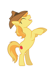 Size: 1600x2263 | Tagged: safe, artist:atmospark, character:braeburn, male, rearing, simple background, solo, transparent background, vector