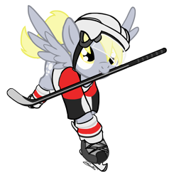 Size: 2653x2784 | Tagged: safe, artist:dawnallies, character:derpy hooves, species:pegasus, species:pony, clothing, female, high res, hockey, jersey, mare, solo