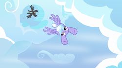 Size: 3840x2160 | Tagged: safe, artist:atmospark, character:cloudchaser, character:thunderlane, flying, vector