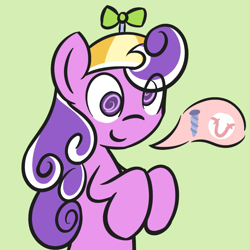 Size: 957x957 | Tagged: safe, artist:manicpanda, character:screwball, species:earth pony, species:pony, clothing, female, hat, mare, pictogram, propeller hat, simple background, solo