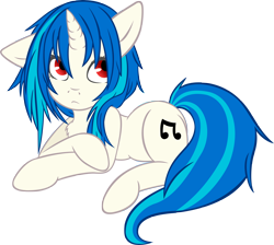 Size: 4000x3576 | Tagged: safe, artist:shelmo69, artist:sorenbrian, character:dj pon-3, character:vinyl scratch, species:pony, species:unicorn, chest fluff, cute, female, high res, mare, missing accessory, prone, simple background, solo, transparent background, vinylbetes