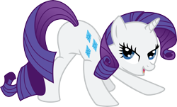 Size: 8333x5017 | Tagged: safe, artist:baka-neku, character:rarity, absurd resolution, face down ass up, featureless crotch, female, plot, rearity, simple background, solo, transparent background, vector