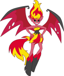 Size: 2449x2916 | Tagged: safe, artist:tourniquetmuffin, character:sunset satan, character:sunset shimmer, g4, my little pony:equestria girls, art theft, demon, female, simple background, solo, sunset satan, transparent background, vector
